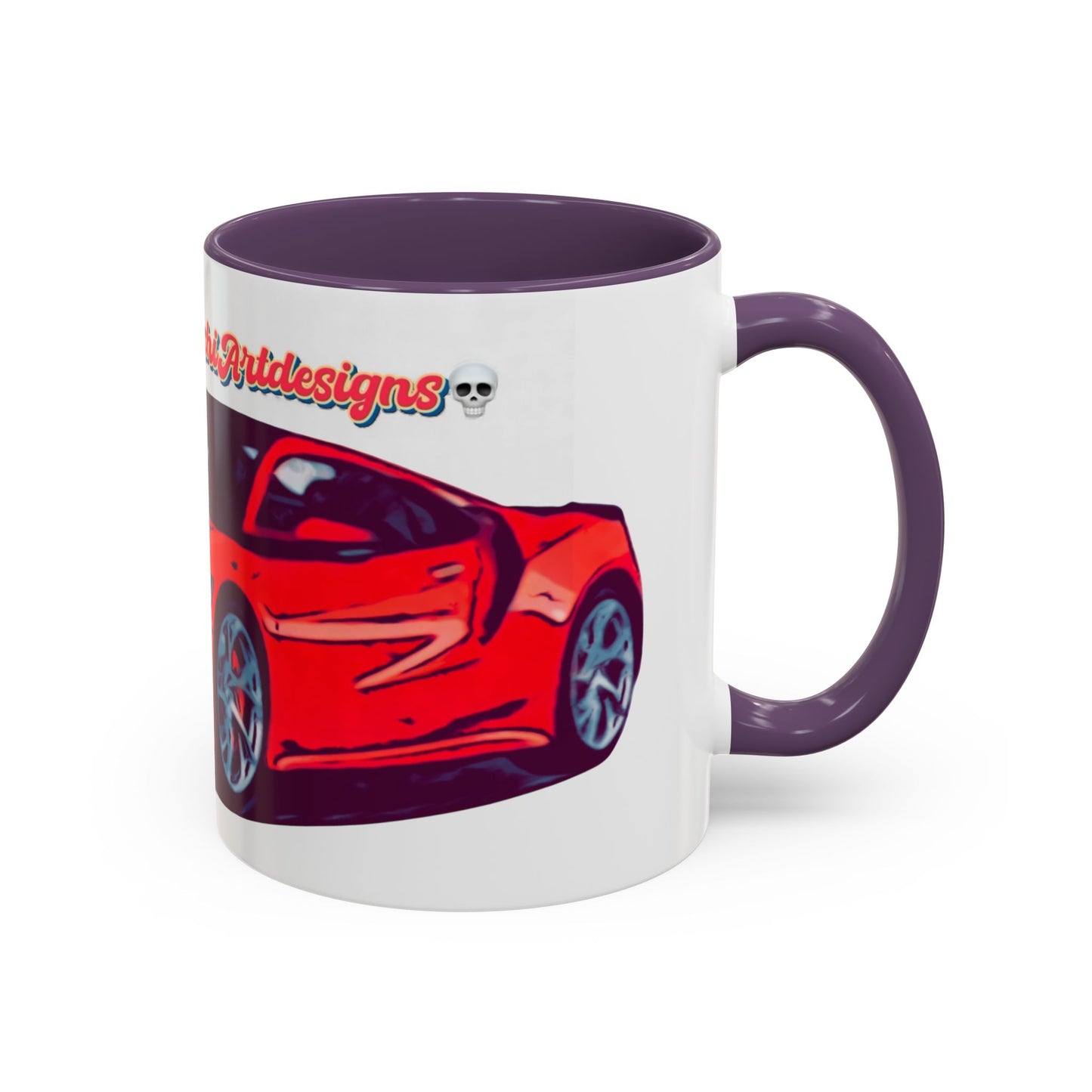Red NSX Supercar Accent Coffee Mug — MovinchiArtDesigns Sports Car Graphic