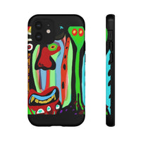 CRAZY.   Tribal Face Phone Case — Colorful Modern Art iPhone Cover
