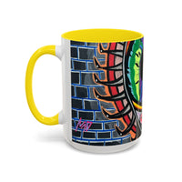 Abstract Street-Art Eye Coffee Mug — Colorful Graffiti Accent Mug (11/15 oz)