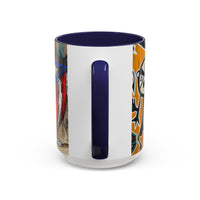 Puerto Rico Flag Coffee Mug — Rustic Street Art Accent Mug (11/15 oz)