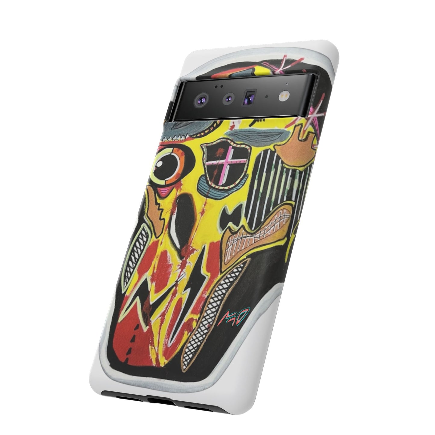 VINCENT.  Skull Riot Phone Case – Colorful Abstract Horror Art Protective Cover