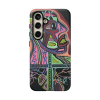 HEART ATTACK Abstract Neon Face Tough Phone Case – Vibrant Art Phone Cover