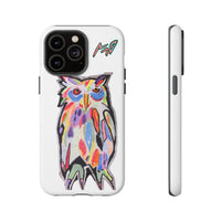 Colorful Owl Phone Case — Artistic Owl Illustration Tough Case