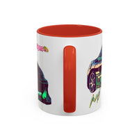 Coffee Mug —ECLIPSE  Neon Sports Car Design with "MovinchiArtDesigns" Logo