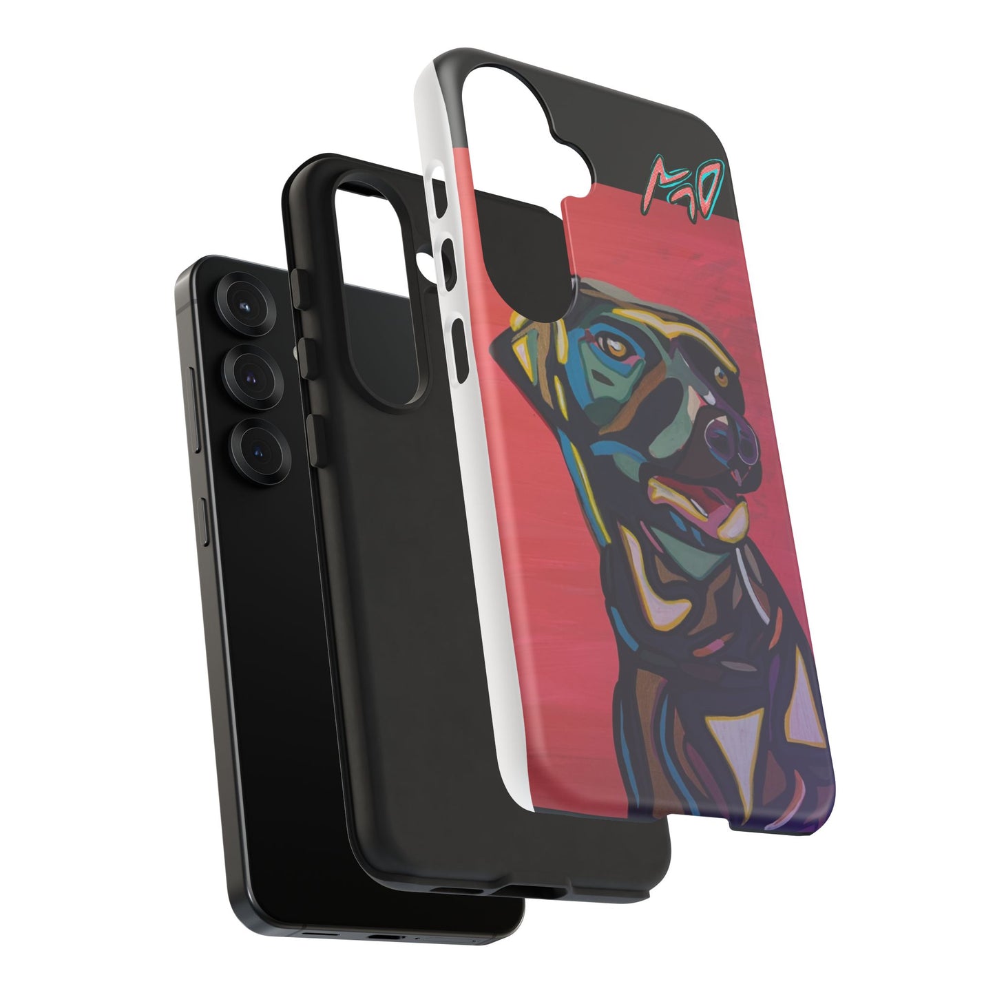 Colorful Pit LABRADOR Tough Phone Case — Vibrant Pop Art Dog Design