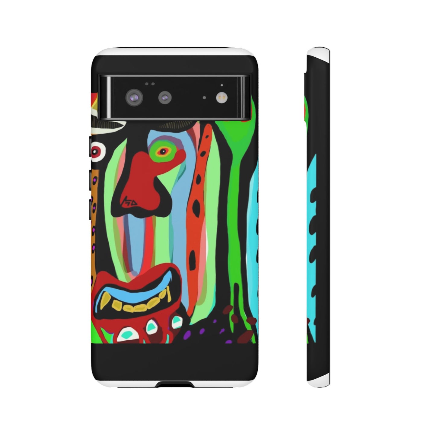 CRAZY.   Tribal Face Phone Case — Colorful Modern Art iPhone Cover
