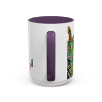 Colorful RYDER.   Abstract Jester Accent Coffee Mug — MovinchiArtDesigns