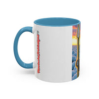 Surreal VINCENT Tribal Warrior Accent Coffee Mug — Colorful Skull Art 11/15oz