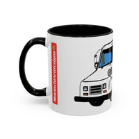 LLV Postal Service Mail Truck Accent Coffee Mug — Retro USPS Delivery Van Illustration (11/15oz)