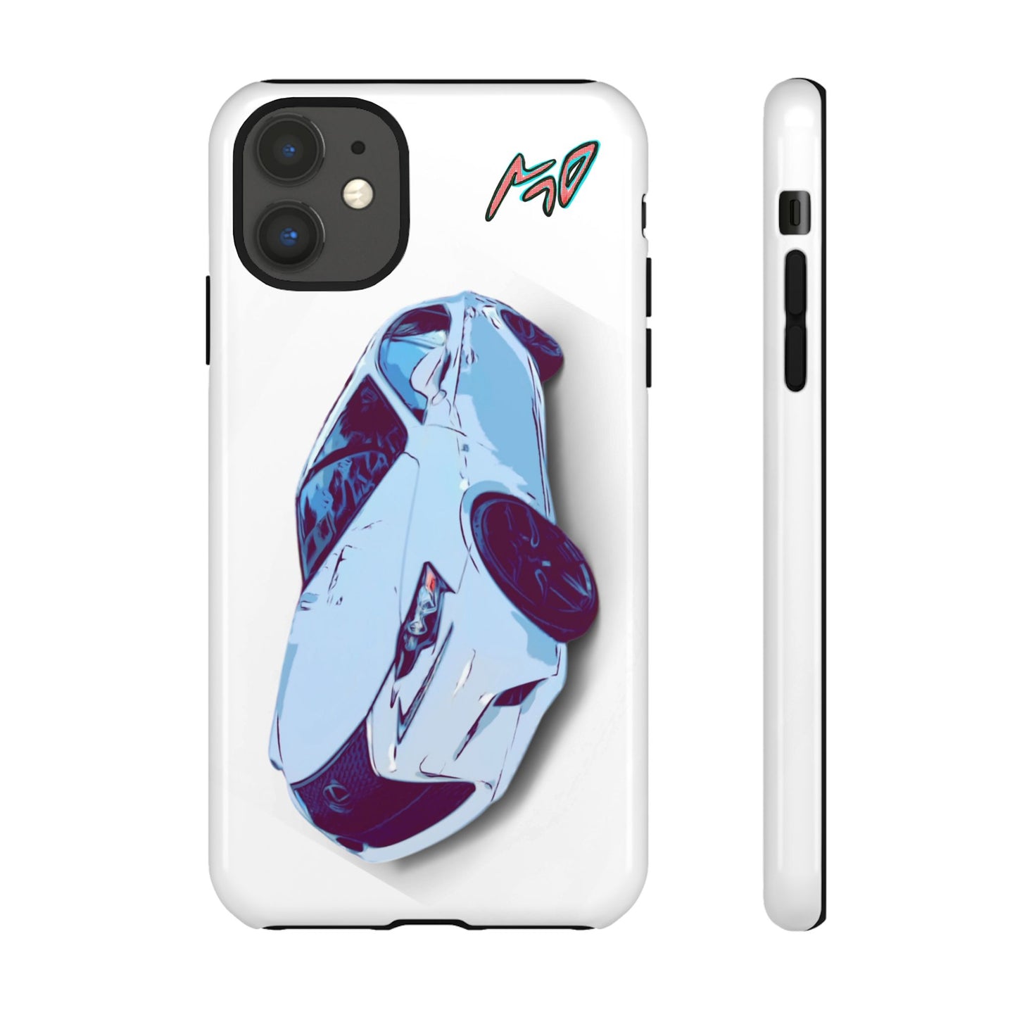 Melvin White Sports Car Phone Case - Retro Pop Art Supercar Protective Tough Case