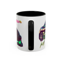 Coffee Mug —ECLIPSE  Neon Sports Car Design with "MovinchiArtDesigns" Logo