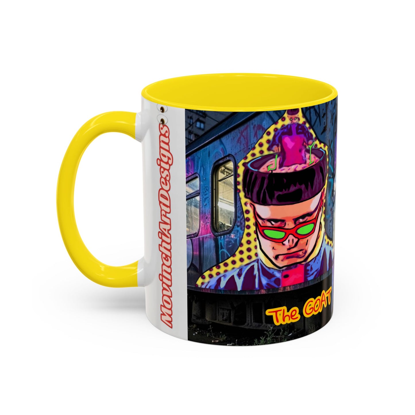 OLIVER TREE "The Goat"Urban Graffiti Coffee Mug — Colorful Retro Subway Art