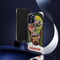 KUNTA.  Abstract Tribal Skull Phone Case — Colorful Street Art Protective Cover