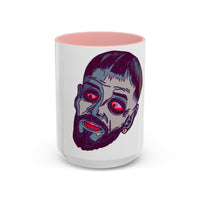 Edgy 3x  Horror Face Accent Coffee Mug (11/15oz) — 'ANAL 3X' Graphic