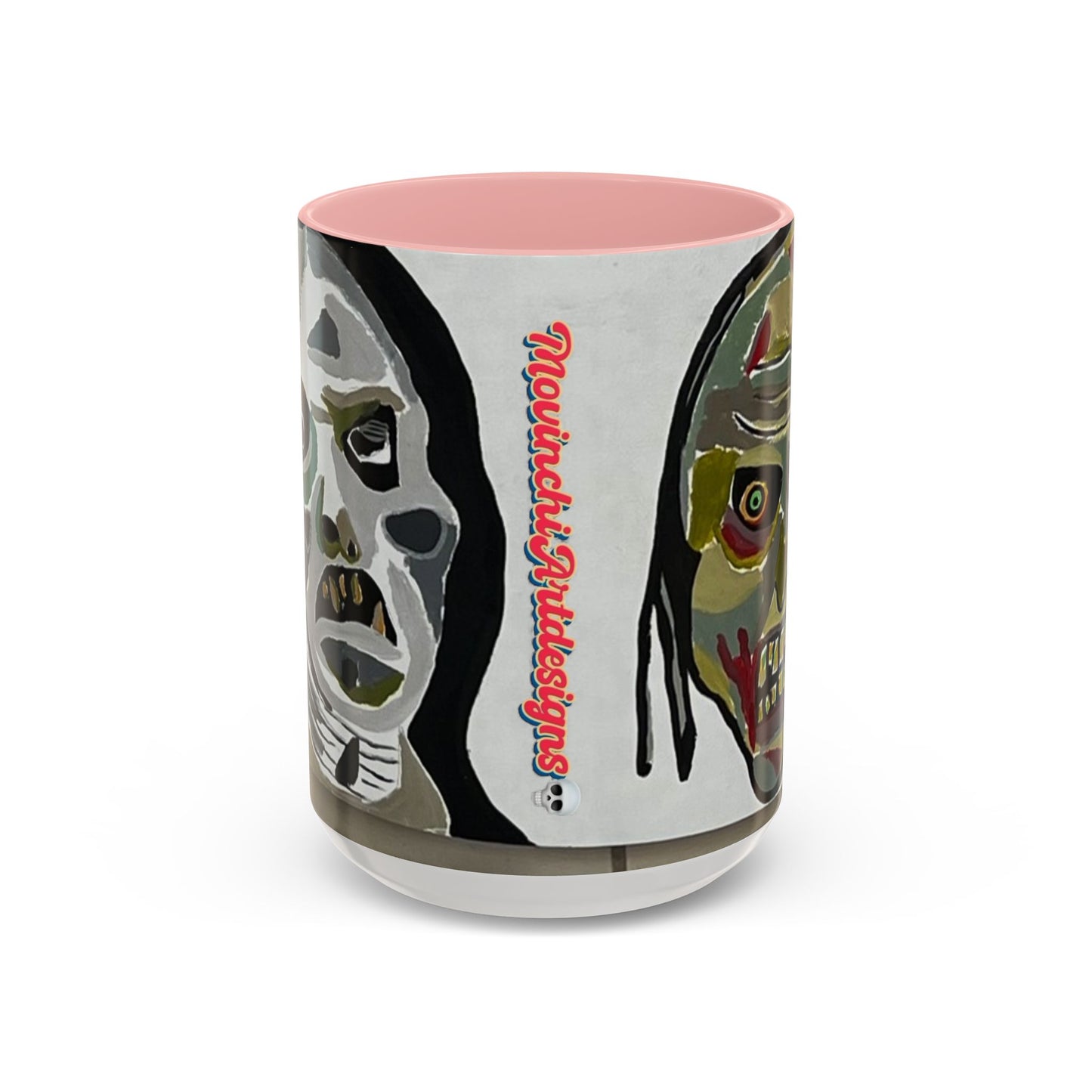 3 amigos2.0 Zombie Skull Coffee Mug — Spooky Horror Accent Mug (11/15 oz)