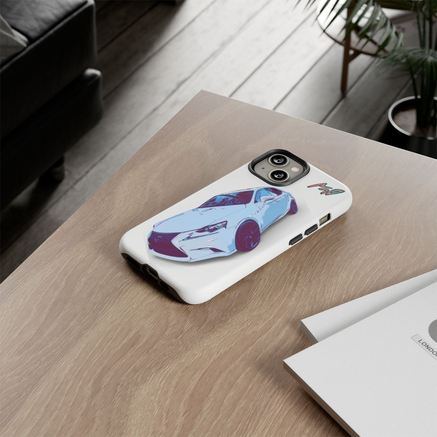 Melvin White Sports Car Phone Case - Retro Pop Art Supercar Protective Tough Case