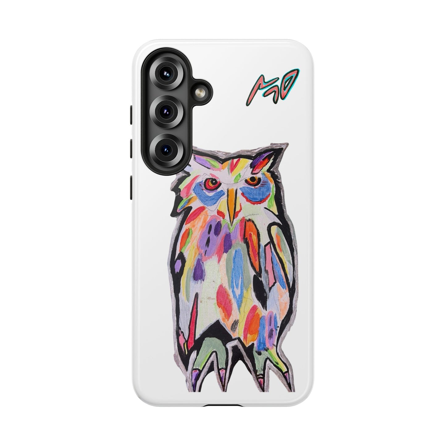 Colorful Owl Phone Case — Artistic Owl Illustration Tough Case
