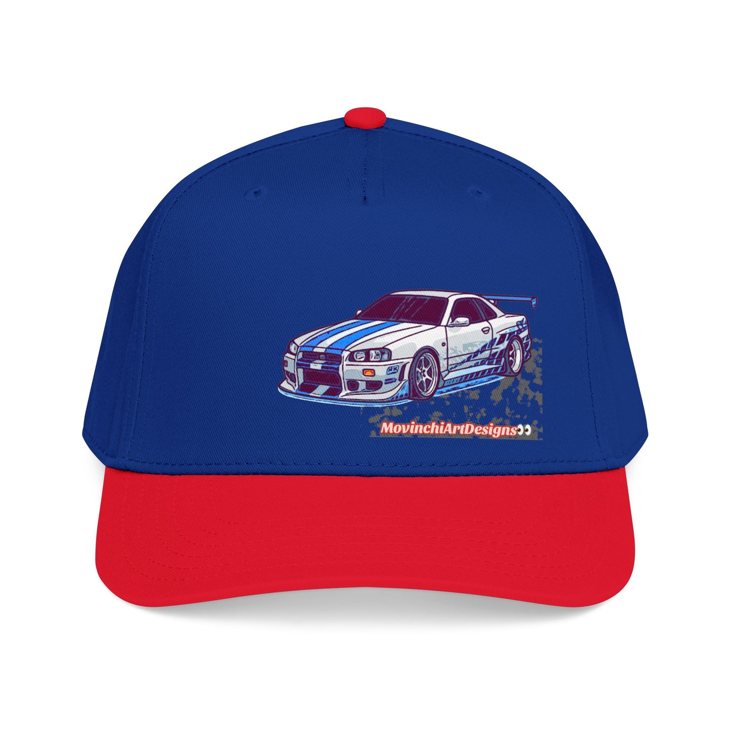 Racing Skyline Embroidered Cap — Vintage GT Sports Car Hat