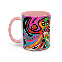 Abstract Neon octopussy Coffee Mug — Colorful Pop Art Accent Mug (11/15oz)