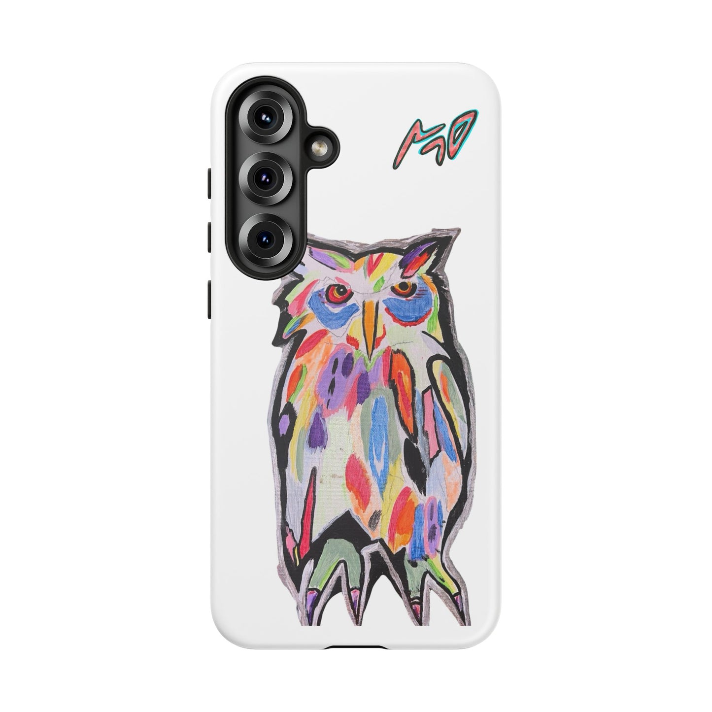 Colorful Owl Phone Case — Artistic Owl Illustration Tough Case