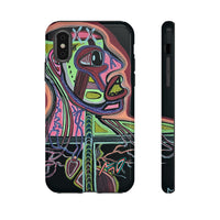 HEART ATTACK Abstract Neon Face Tough Phone Case – Vibrant Art Phone Cover