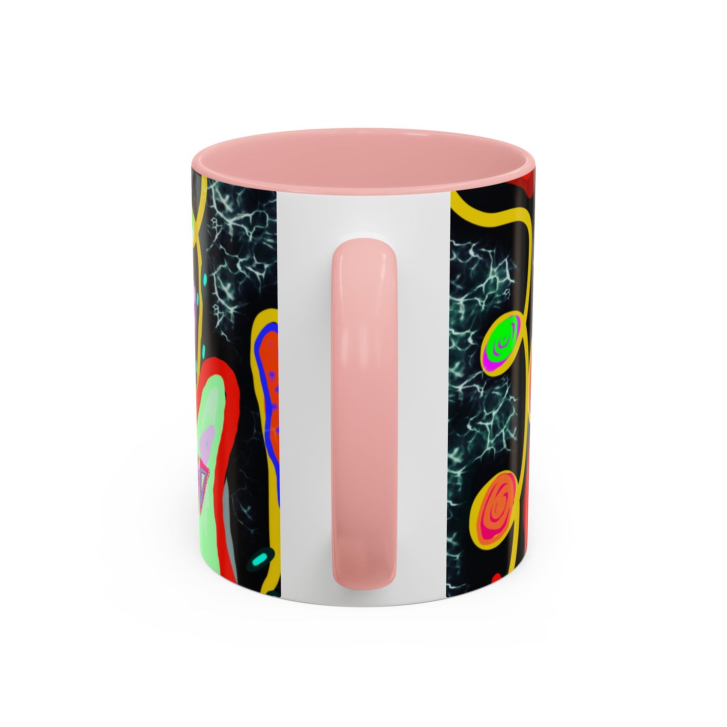 CRAZY2.0  Accent Mug — Colorful Neon Skull Abstract Coffee Cup