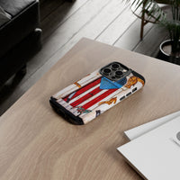 Puerto Rican Flag Phone Case - Rustic Coquí Door Design Tough Case