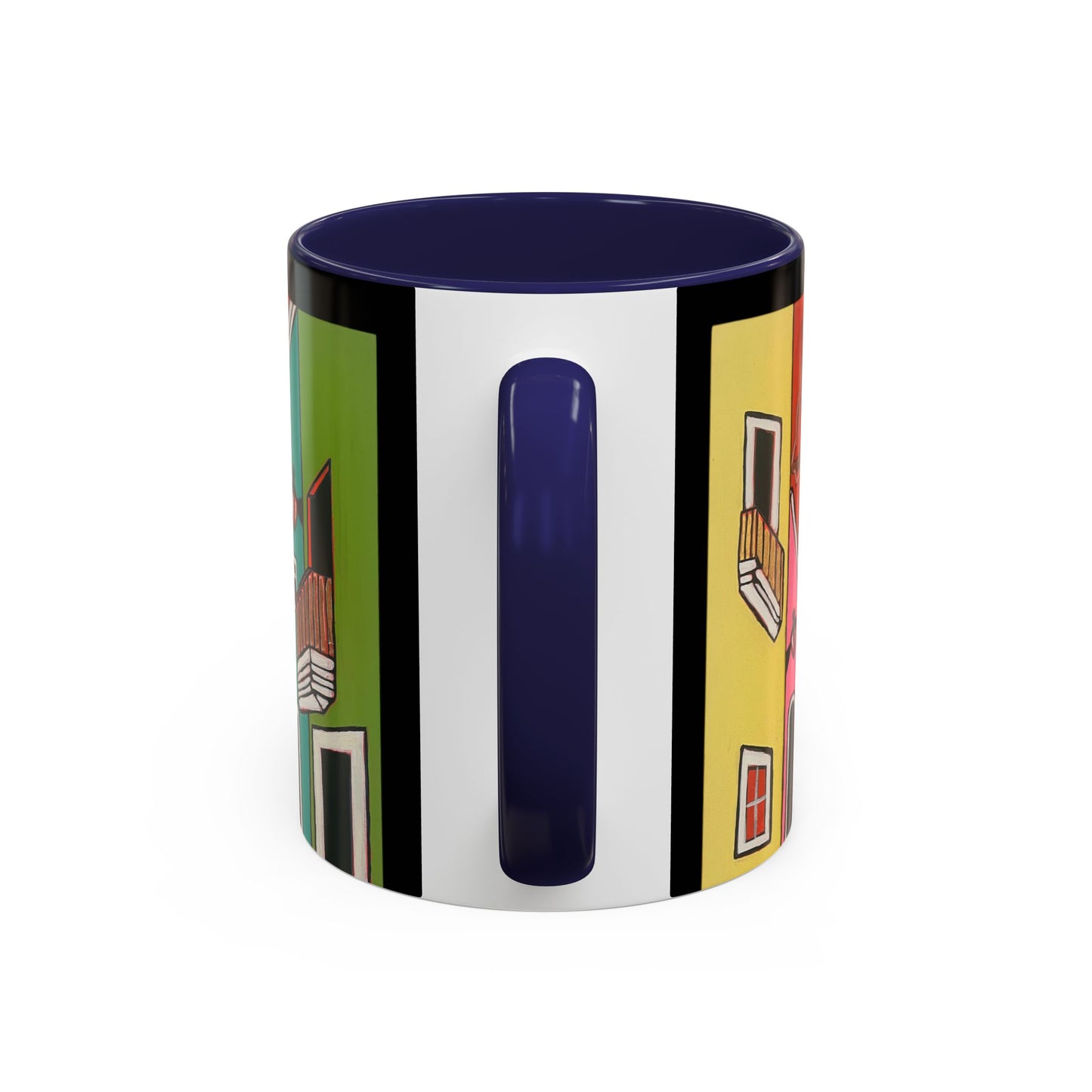 VIEJO SAN JUAN,  Colorful Cityscape Coffee Mug — Vibrant European Street Accent Mug