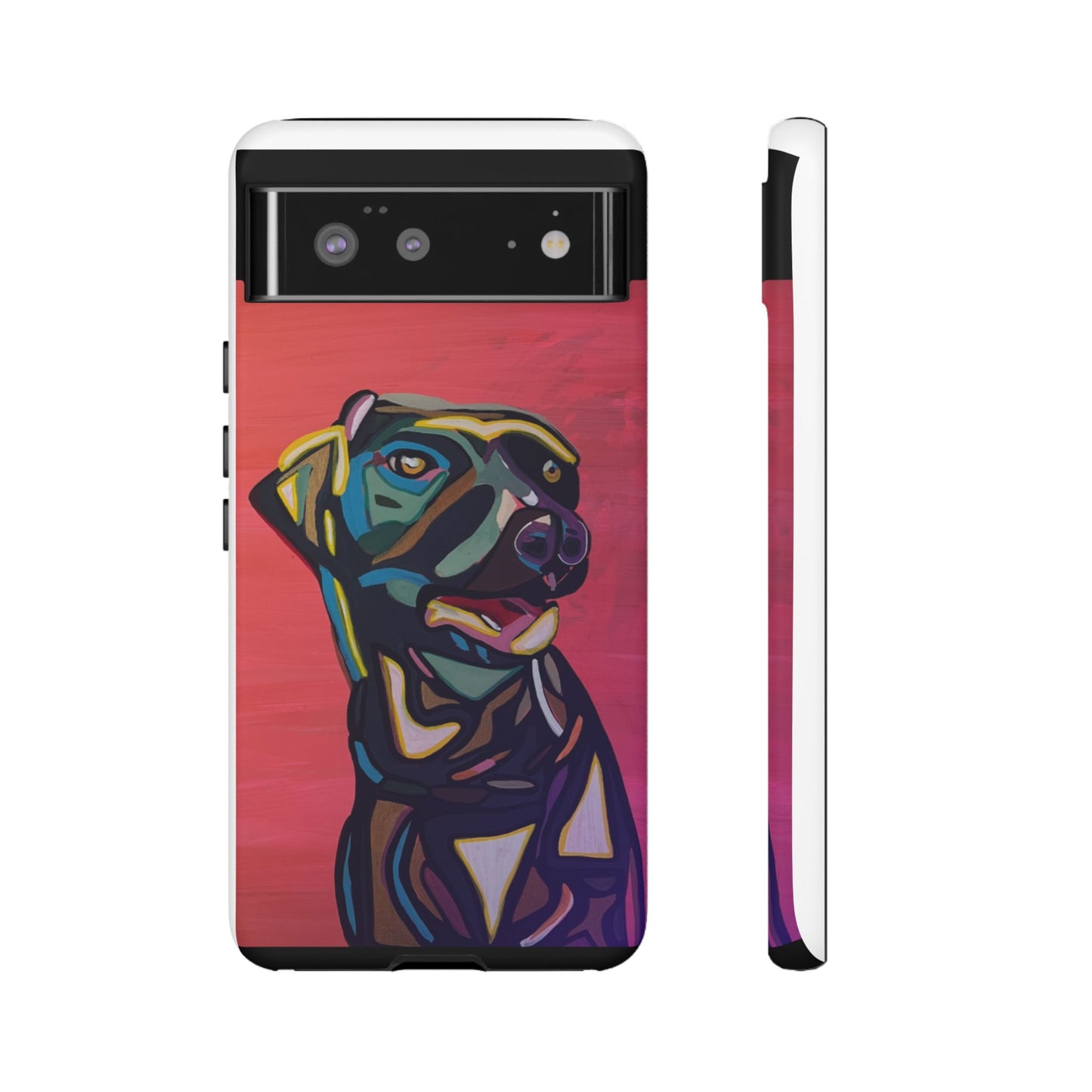 Colorful Pit LABRADOR Tough Phone Case — Vibrant Pop Art Dog Design