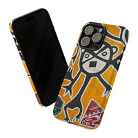 Abstract TAINO  Tribal Art Phone Case – Bold Orange Graphic Protective Cover