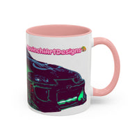 Coffee Mug —ECLIPSE  Neon Sports Car Design with "MovinchiArtDesigns" Logo