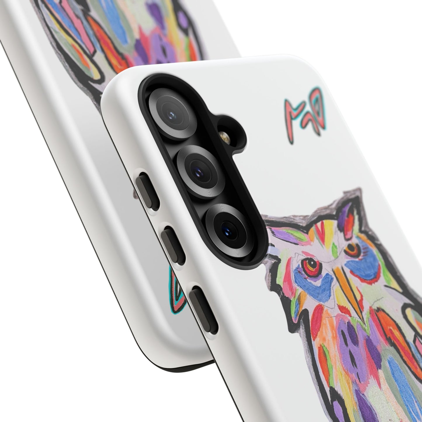 Colorful Owl Phone Case — Artistic Owl Illustration Tough Case