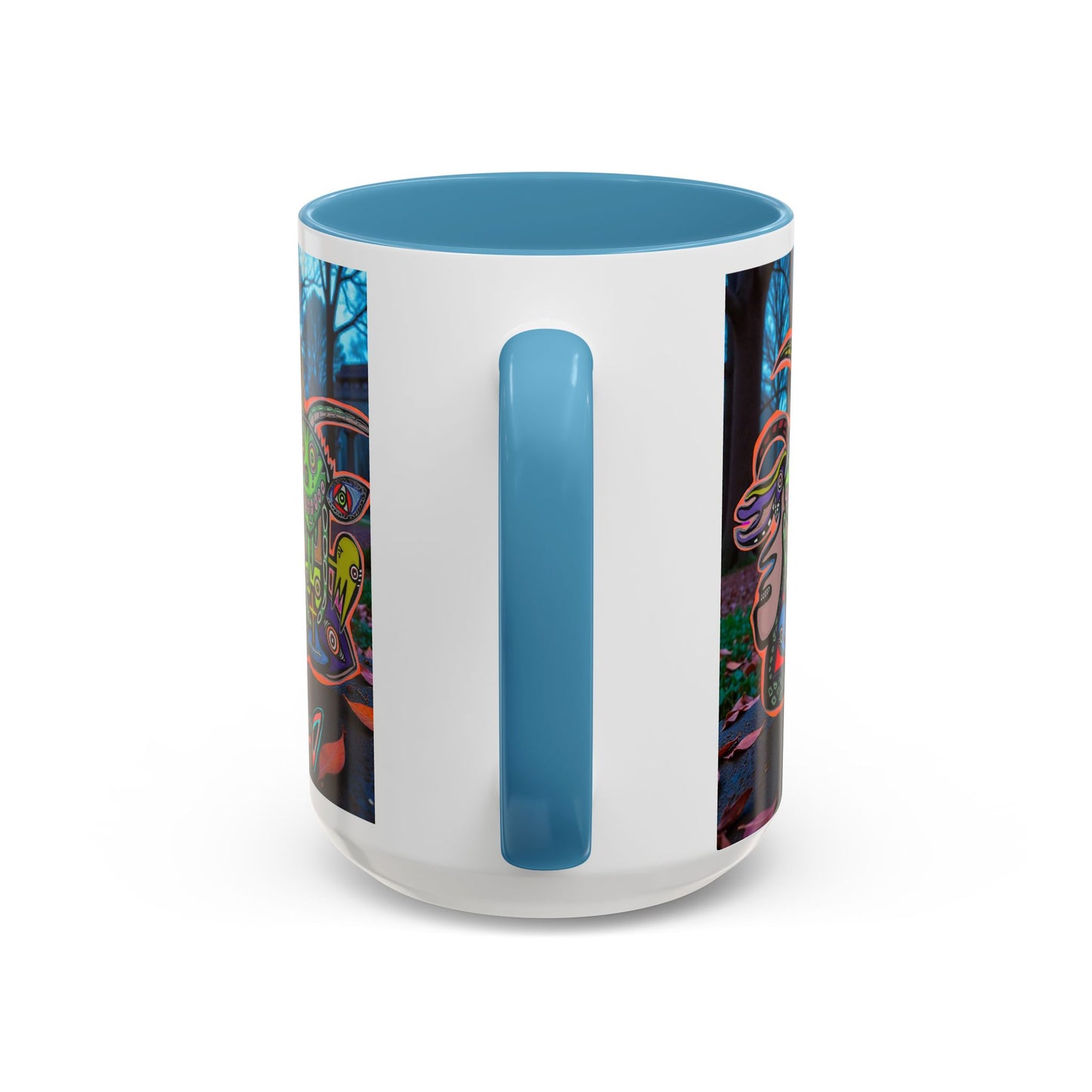 RYDER4.0  Psychedelic Forest Accent Coffee Mug – Colorful Trippy Creature Design (11/15oz)
