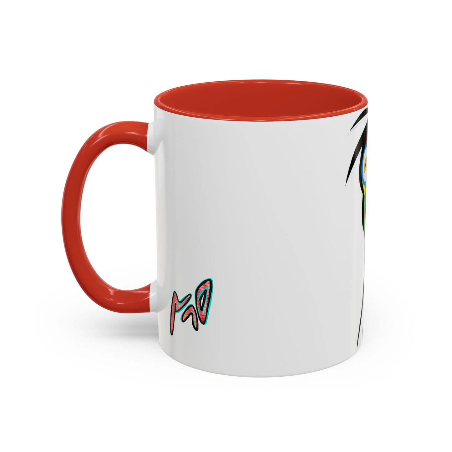 Colorful Tribal Mask Coffee Mug — Vibrant Skull Art Accent Mug (11/15oz)