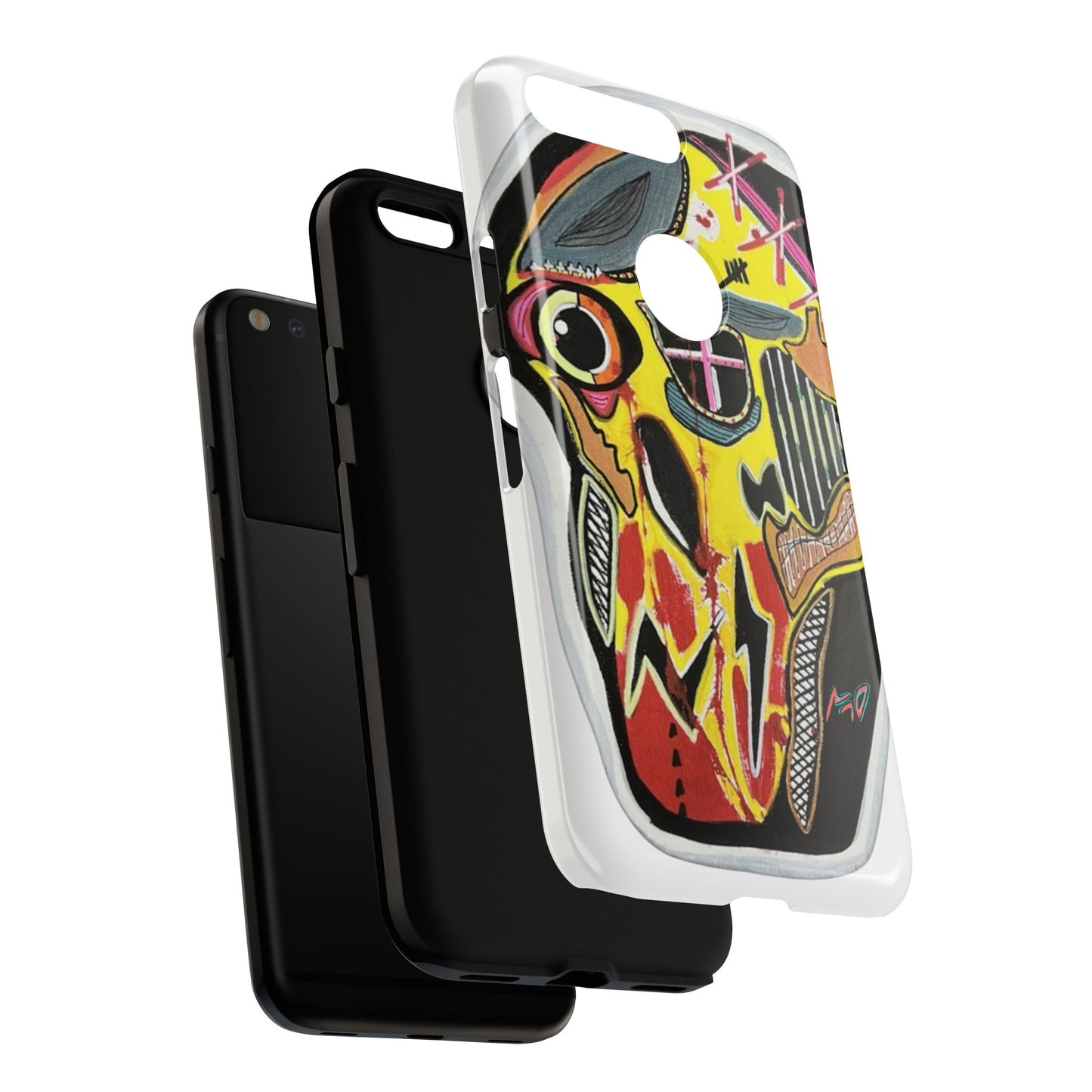 VINCENT.  Skull Riot Phone Case – Colorful Abstract Horror Art Protective Cover