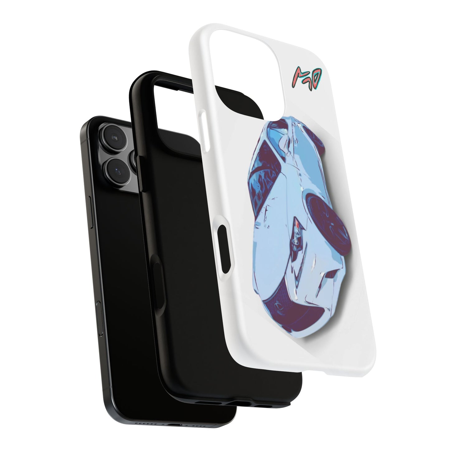 Melvin White Sports Car Phone Case - Retro Pop Art Supercar Protective Tough Case
