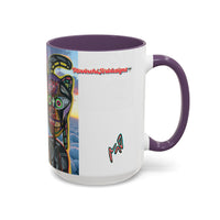 Surreal VINCENT Tribal Warrior Accent Coffee Mug — Colorful Skull Art 11/15oz