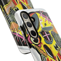 VINCENT.  Skull Riot Phone Case – Colorful Abstract Horror Art Protective Cover