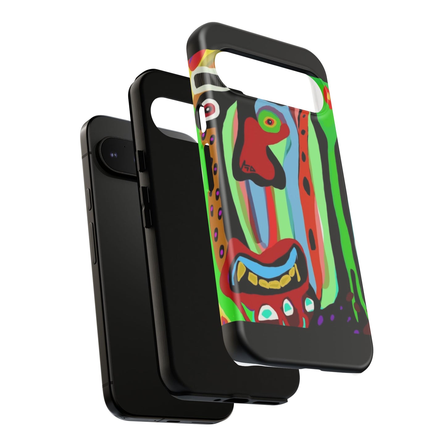 CRAZY.   Tribal Face Phone Case — Colorful Modern Art iPhone Cover