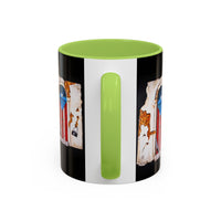 Puerto Rico Flag Door Accent Coffee Mug — Vintage Rustic Boricua Pride (11/15oz)