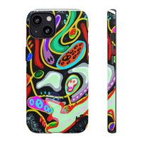 CRAZY4  Abstract Neon Skull Phone Case — Colorful Psychedelic Protective Cover