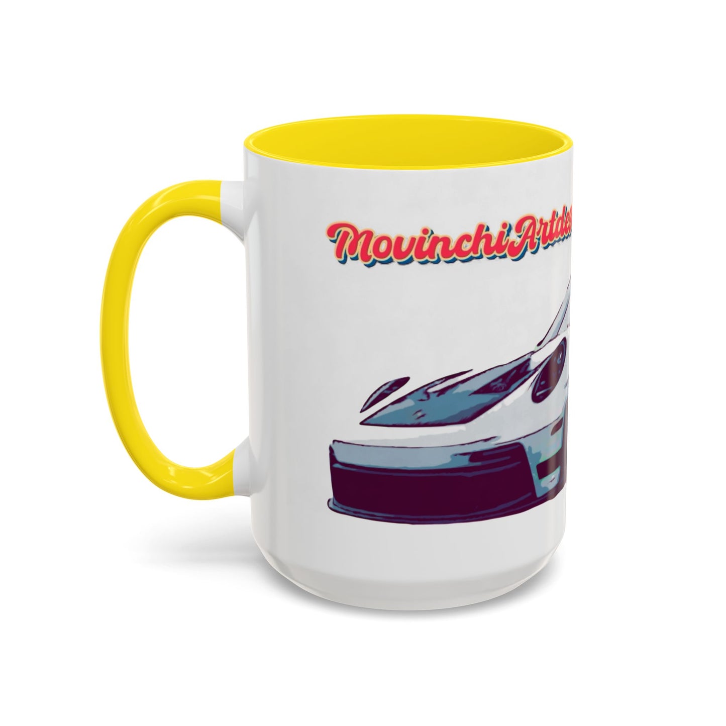 Porsche GT3 Cup Accent Coffee Mug – Racing Car Graphic 11/15oz