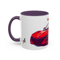 Red NSX Supercar Accent Coffee Mug — MovinchiArtDesigns Sports Car Graphic