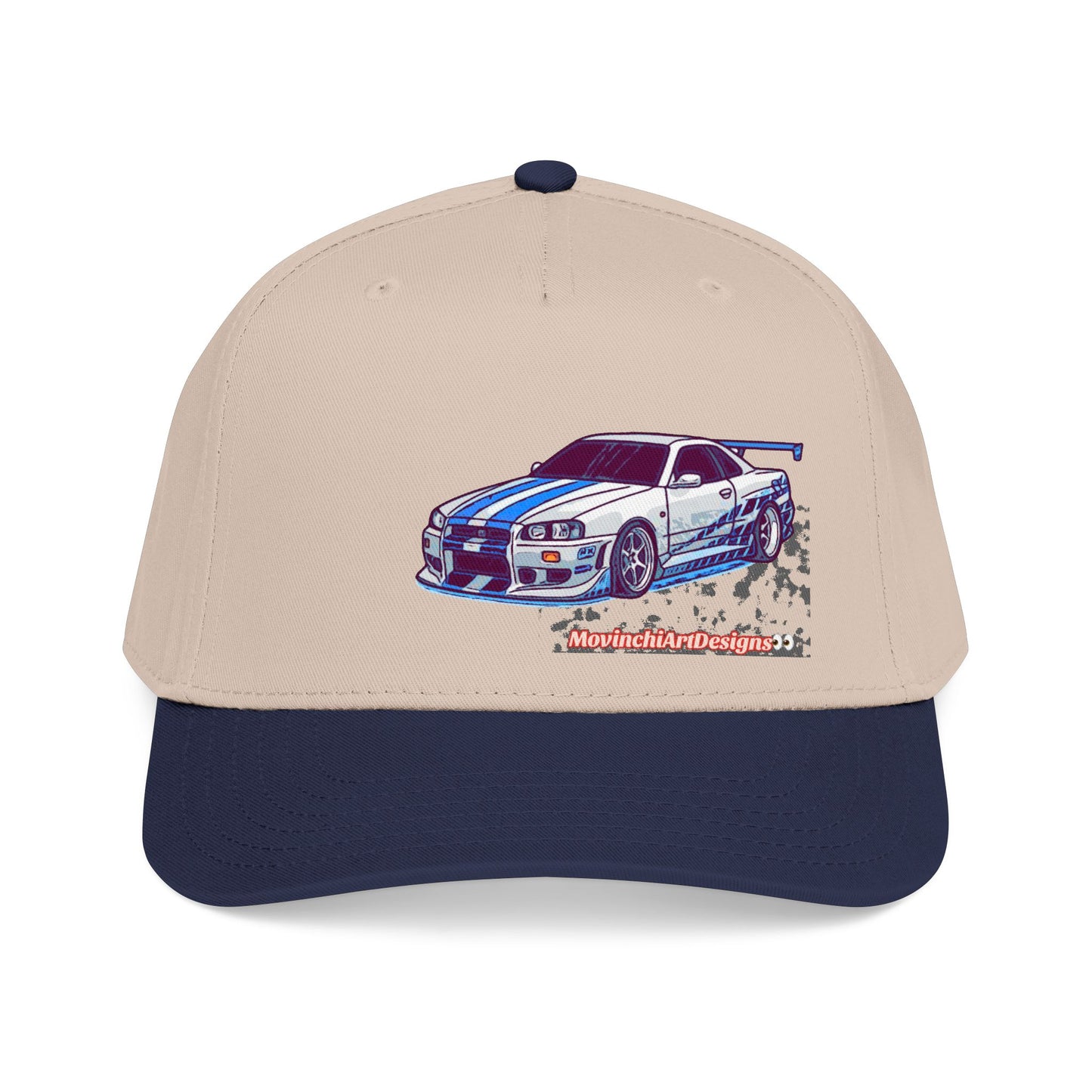 Racing Skyline Embroidered Cap — Vintage GT Sports Car Hat