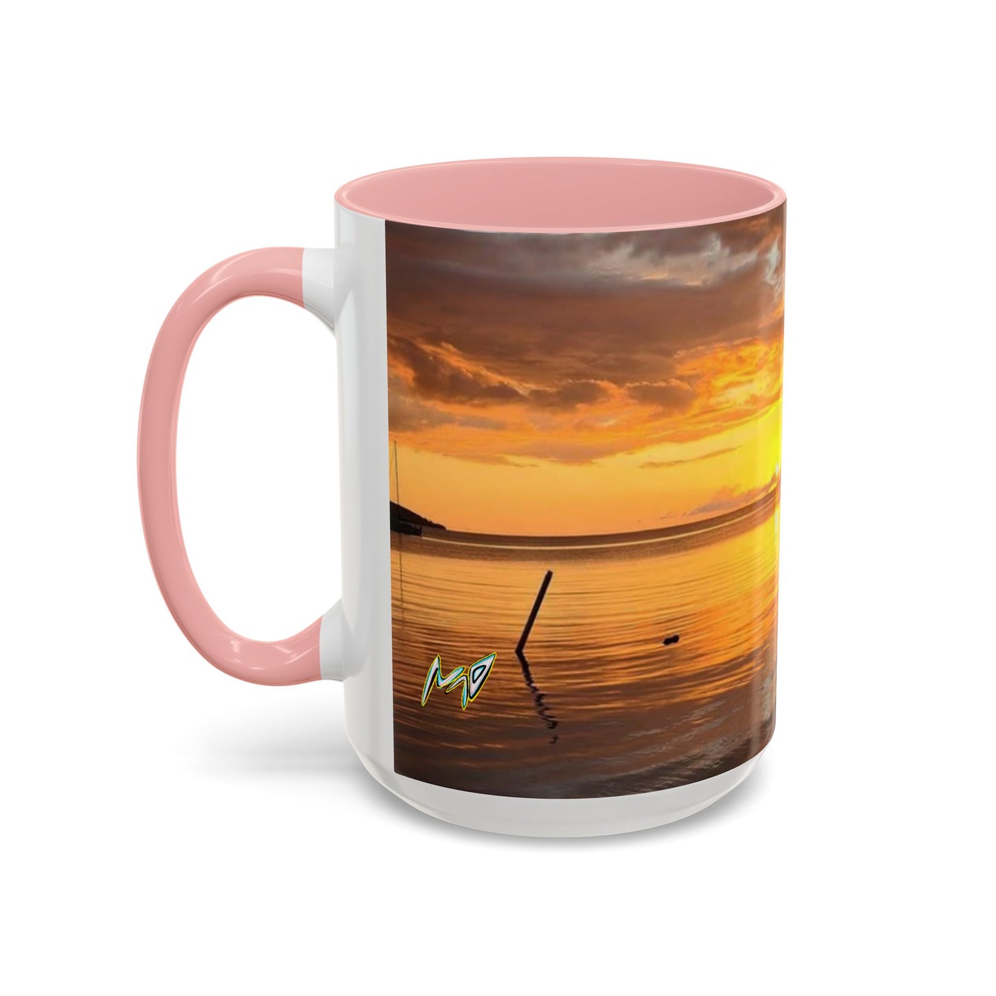 Sunset Harbor Coffee Mug — Golden Beach Sunrise Accent Mug (11/15oz)