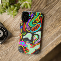 CRAZY4  Abstract Neon Skull Phone Case — Colorful Psychedelic Protective Cover