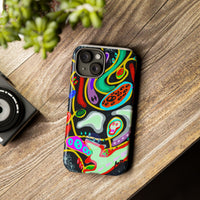 CRAZY4  Abstract Neon Skull Phone Case — Colorful Psychedelic Protective Cover