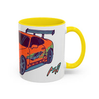 Racing Supra Accent Coffee Mug (11/15oz) — Orange Drift Car Design