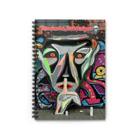 SILENCE.  Graffiti Face Spiral Notebook — Urban Street Art Ruled Journal