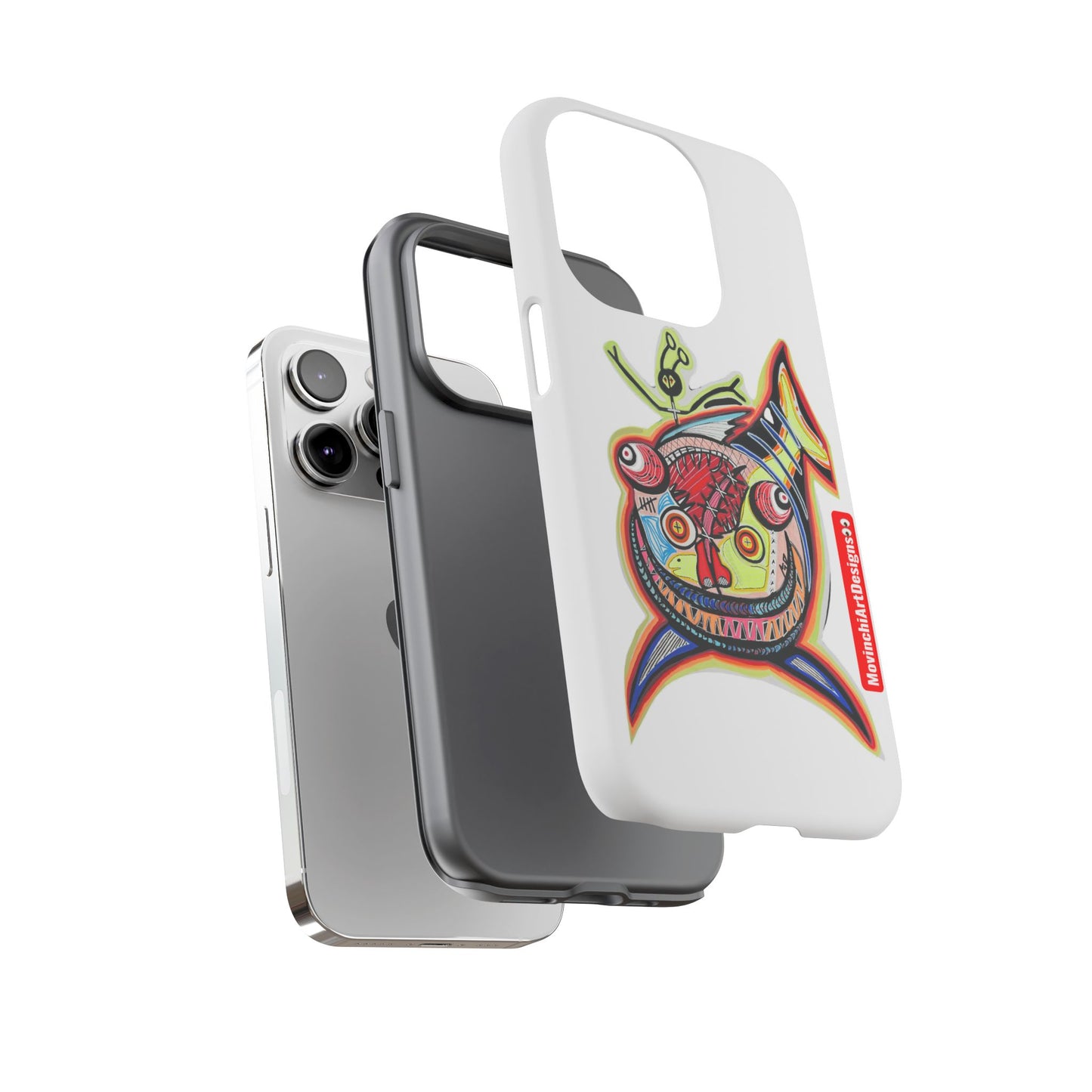 Phone Case — Colorful Abstract PARASITE  Fish Art Tough Cases